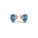 Load image into Gallery viewer, 2-carat-vivid-blue-pear-cut-3-prong-earring-in-rose-gold-fdear10411peblueangle3-2.00ct-nl-rg.jpg