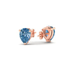 Load image into Gallery viewer, 2-carat-vivid-blue-pear-cut-3-prong-earring-in-rose-gold-fdear10411peblueangle4-2.00ct-nl-rg.jpg