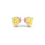 Load image into Gallery viewer, 2-carat-vivid-yellow-pear-cut-3-prong-earring-in-rose-gold-fdear10411peyellowangle3-2.00ct-nl-rg.jpg