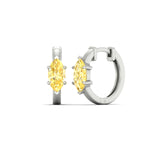 Load image into Gallery viewer, 2-carat-yellow-lab-grown-diamond-marquise-cut-huggie-hoop-earrings-in-white-gold-fdear11842mqgvyellowsleep-2.00ct-nl-wg.jpg?v=1792995894