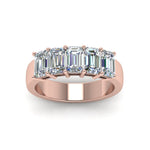 Load image into Gallery viewer, Five Stone Emerald Cut Lab Diamond Ring 14K Gold
