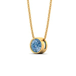 Load image into Gallery viewer, 2-ct-fancy-lab-grown-round-vived-blue-bezel-stone-pendant-in-yellow-gold-fdpd10538rogvblueangle2-2.00ct-nl-yg.jpg?v=1785906887