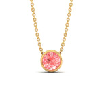 Load image into Gallery viewer, 2-ct-fancy-lab-grown-round-vived-pink-bezel-stone-pendant-in-yellow-gold-fdpd10538rogvpinkangle1-2.00ct-nl-yg.jpg?v=1785906888