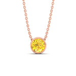 Load image into Gallery viewer, 2-ct-fancy-lab-grown-round-vived-yellow-bezel-stone-pendant-in-rose-gold-fdpd10538rogvyellowangle1-2.00ct-nl-rg.jpg?v=1785906888