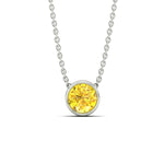 Load image into Gallery viewer, 2-ct-fancy-lab-grown-round-vived-yellow-bezel-stone-pendant-in-white-gold-fdpd10538rogvyellowangle1-2.00ct-nl-wg.jpg?v=1785906888