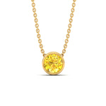 Load image into Gallery viewer, 2-ct-fancy-lab-grown-round-vived-yellow-bezel-stone-pendant-in-yellow-gold-fdpd10538rogvyellowangle1-2.00ct-nl-yg.jpg?v=1785906888
