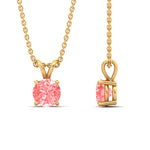 Load image into Gallery viewer, 2-ct-four-prong-fancy-lab-grown-round-vived-pink-stone-pendant-in-yellow-gold-fdpd10535rogvpinkangle3-2.00ct-nl-yg.jpg?v=1785491137