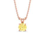 Load image into Gallery viewer, 2-ct-four-prong-fancy-lab-grown-round-vived-yellow-stone-pendant-in-rose-gold-fdpd10535rogvyellowangle1-2.00ct-nl-rg.jpg?v=1785491251