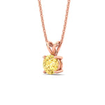 Load image into Gallery viewer, 2-ct-four-prong-fancy-lab-grown-round-vived-yellow-stone-pendant-in-rose-gold-fdpd10535rogvyellowangle2-2.00ct-nl-rg.jpg?v=1785491251