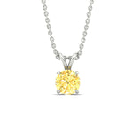 Load image into Gallery viewer, 2-ct-four-prong-fancy-lab-grown-round-vived-yellow-stone-pendant-in-white-gold-fdpd10535rogvyellowangle1-2.00ct-nl-wg.jpg?v=1785491251