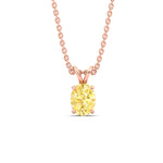 Load image into Gallery viewer, 2-ct-oval-shaped-fancy-lab-grown-vived-yellow-stone-pendant-in-rose-gold-fdpd8469ovgvyellowangle1-2.00ct-nl-rg.jpg