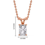 Load image into Gallery viewer, Radiant Fancy Lab Diamond Solitaire Colored Stone Pendant