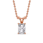 Load image into Gallery viewer, Radiant Fancy Lab Diamond Solitaire Colored Stone Pendant
