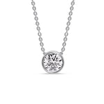 Load image into Gallery viewer, Fancy Lab Diamond Colored Round Bezel Solitaire Pendant
