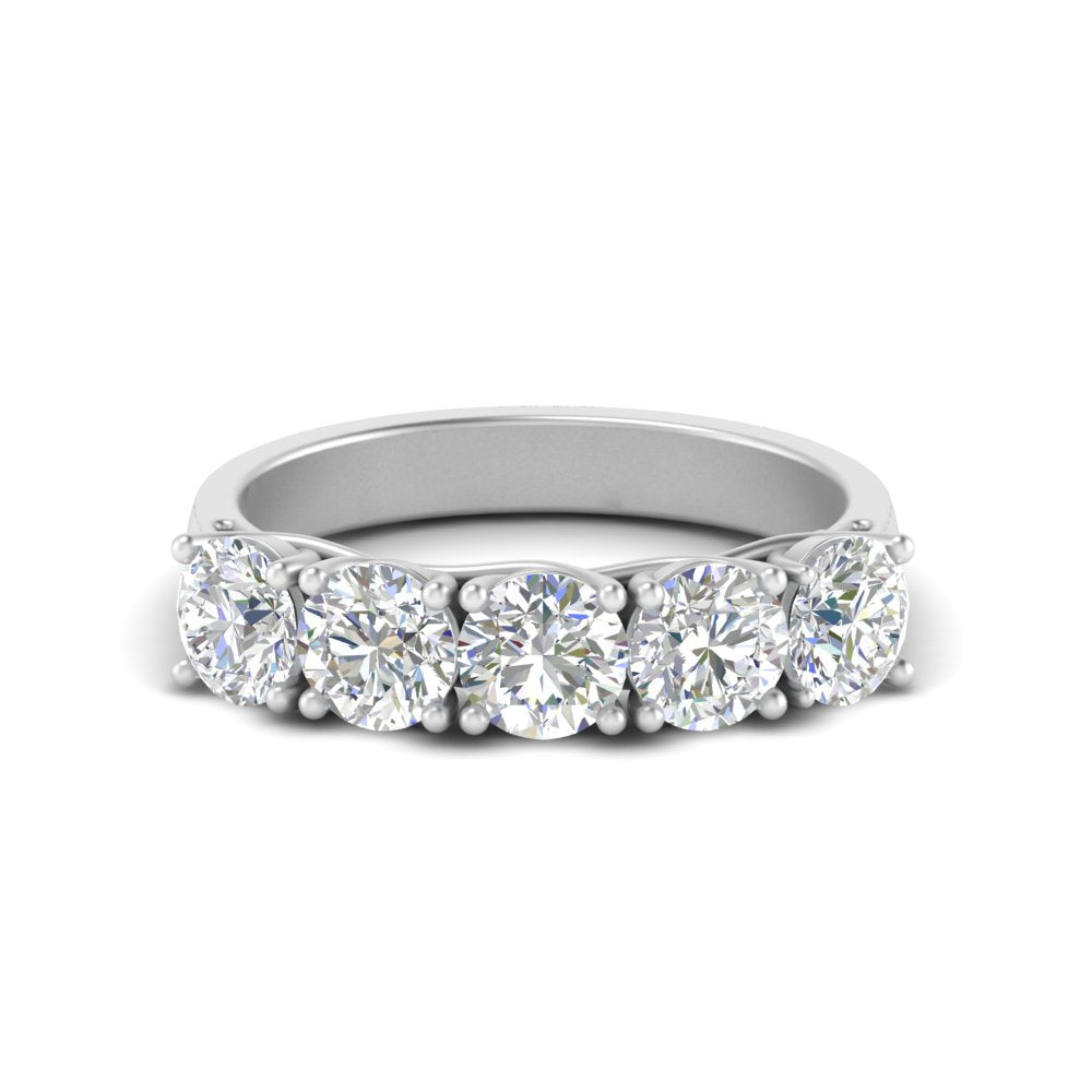 Trellis Five Stone Lab Diamond Band 14K Gold