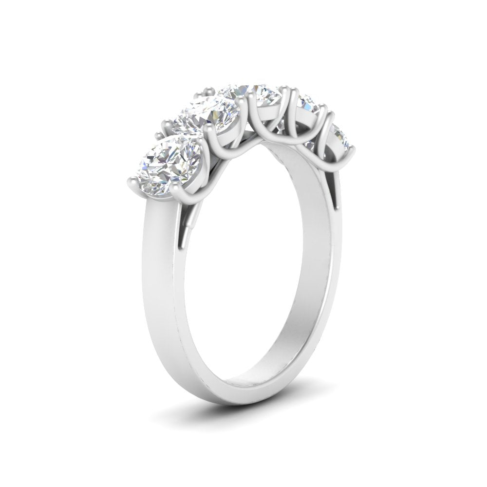 Trellis Five Stone Lab Diamond Band 14K Gold