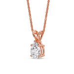 Load image into Gallery viewer, Color Lab Fancy Pear Shaped Diamond Solitaire Pendant