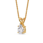 Load image into Gallery viewer, Color Lab Fancy Pear Shaped Diamond Solitaire Pendant