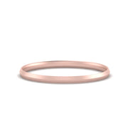 2 MM Comfort Fit Knife Edge Stack Mens Band In 14k Rose Gold | Cuts & Carat