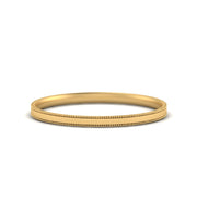 2 MM Flat Stack Stepped Edge Comfort Fit Mens Wedding Band 14K Yellow Gold | Cuts & Carat