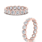 Load image into Gallery viewer, Bezel Lab Diamond Rount Cut Eternity Women Ring In 14K Rose Gold | Cuts &amp; Carat
