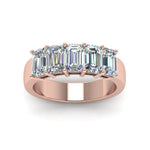 Load image into Gallery viewer, Five Stone Emerald Cut Lab Diamond Ring 14K Gold
