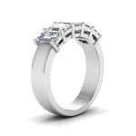 Load image into Gallery viewer, Five Stone Emerald Cut Lab Diamond Ring 14K Gold
