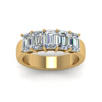 Load image into Gallery viewer, Five Stone Emerald Cut Lab Diamond Ring 14K Gold
