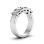 Load image into Gallery viewer, 0.50 To 5 Ct Radiant Cut Lab Diamond Five Stone Wedding Band 14k Gold
