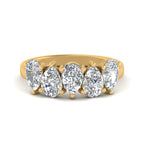 Load image into Gallery viewer, 1/2 - 2 1/2 Carat Lab Grown Pear Shaped Diamond Teardrop Lab Created 5 Stone Wedding Band For Women 14K Gold
