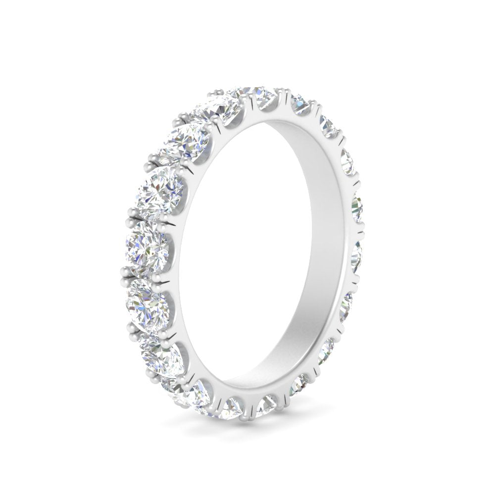0.25 - 5 Carat Round Cut Lab Grown Eternity Wedding Band For Women 14k Gold