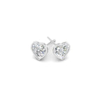 Load image into Gallery viewer, 0.50 To 4 Carat Lab Diamond Heart Stud Bezel Set Earring For Women 14K Gold

