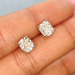 Load image into Gallery viewer, 0.50 To 5 Carat Cushion Cut Lab Created Diamond Stud Earring 14K Gold
