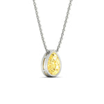 Load image into Gallery viewer, 3-carat-bezel-pear-water-drop-vivid-yellow-solitaire-pendant-in-white-gold-fdpd10538pegvyellowangle3-3.00ct-nl-wg.jpg?v=1787819662