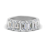 Load image into Gallery viewer, Five Stone Emerald Cut Lab Diamond Ring 14K Gold

