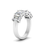 Load image into Gallery viewer, Five Stone Emerald Cut Lab Diamond Ring 14K Gold
