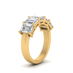 Load image into Gallery viewer, Five Stone Emerald Cut Lab Diamond Ring 14K Gold
