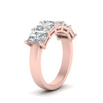 Load image into Gallery viewer, 0.50 To 5 Ct Radiant Cut Lab Diamond Five Stone Wedding Band 14k Gold
