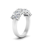 Load image into Gallery viewer, 0.50 To 5 Ct Radiant Cut Lab Diamond Five Stone Wedding Band 14k Gold
