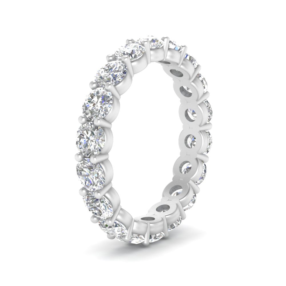 0.50 To 5 Ctw Eternity Lab Diamond Round Ring For Women 14K Gold