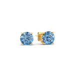 Load image into Gallery viewer, 3-carat-fancy-color-lab-grown-round-vivid-blue-stud-earrings-in-yellow-gold-fdear10411rogvblueangle1-3.00ct-nl-yg.jpg?v=1786968027