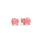 Load image into Gallery viewer, 3-carat-fancy-color-lab-grown-round-vivid-pink-stud-earrings-in-rose-gold-fdear10411rogvpinkangle1-3.00ct-nl-rg.jpg?v=1786968027