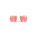 Load image into Gallery viewer, 3-carat-fancy-color-lab-grown-round-vivid-pink-stud-earrings-in-rose-gold-fdear10411rogvpinkangle3-3.00ct-nl-rg.jpg?v=1786968027
