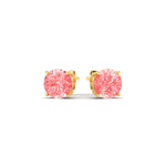 Load image into Gallery viewer, 3-carat-fancy-color-lab-grown-round-vivid-pink-stud-earrings-in-yellow-gold-fdear10411rogvpinkangle3-3.00ct-nl-yg.jpg?v=1786968026