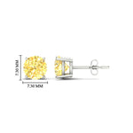 Load image into Gallery viewer, 3-carat-fancy-color-lab-grown-round-vivid-yellow-stud-earrings-in-white-gold-fdear10411rogvyellowangle2-3.00ct-nl-wg-hw.jpg?v=1786968027