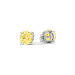 Load image into Gallery viewer, 3-carat-fancy-color-lab-grown-round-vivid-yellow-stud-earrings-in-white-gold-fdear10411rogvyellowangle4-3.00ct-nl-wg.jpg?v=1786968027
