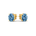 Load image into Gallery viewer, 3-carat-oval-cut-vivid-blue-diamond-stud-earrings-in-yellow-gold-fdear10411ovgvblueangle3-3.00ct-nl-yg.jpg