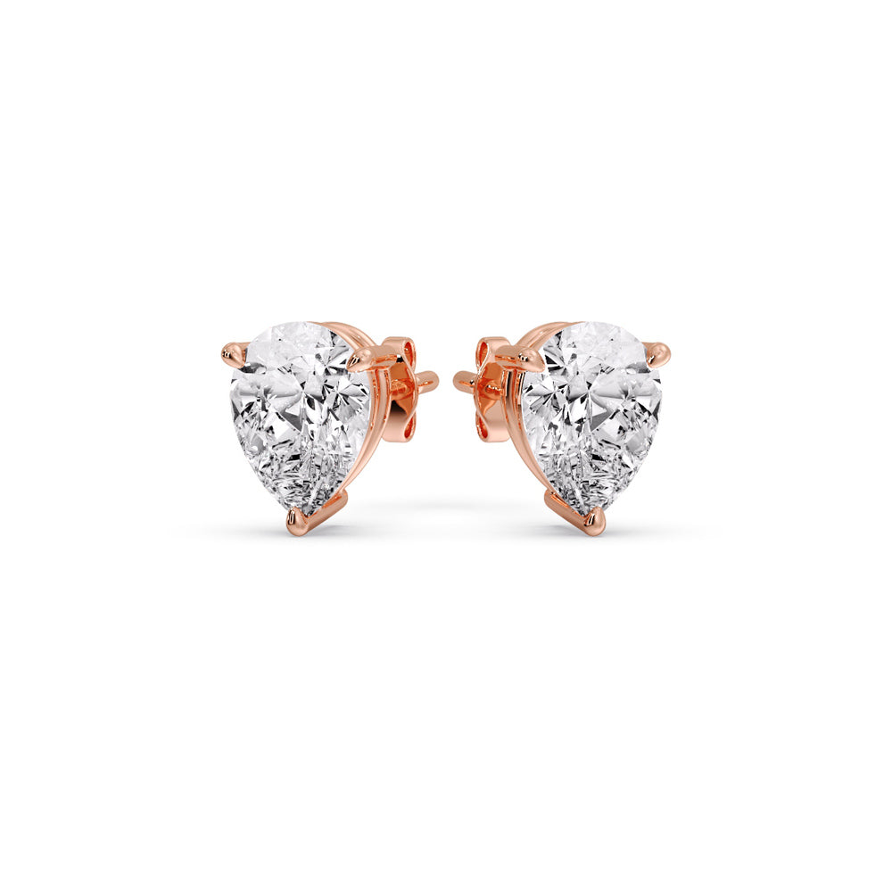 Fancy Colored Diamond Pear Shaped Stud Earring