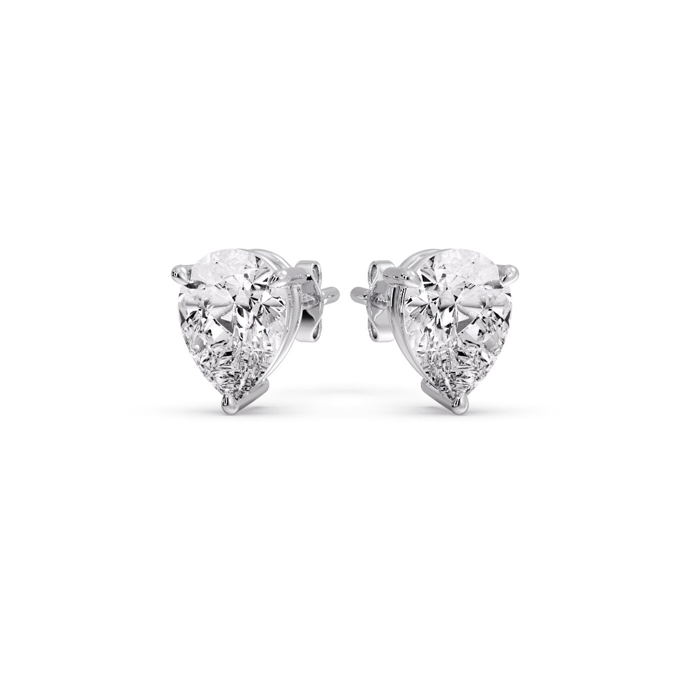 Fancy Colored Diamond Pear Shaped Stud Earring