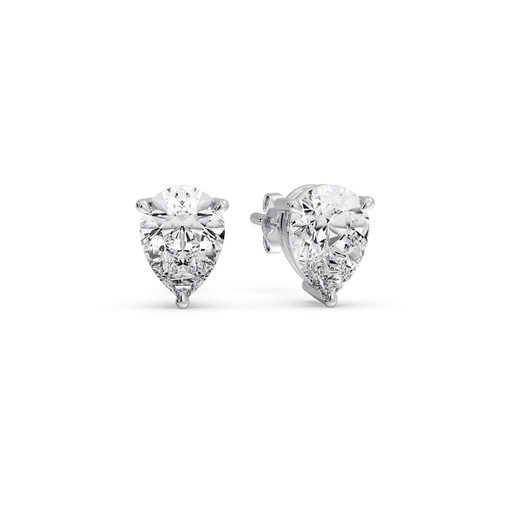 Fancy Colored Diamond Pear Shaped Stud Earring